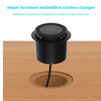 3-in-1 Multi-function Hidden USB Desktop Wireless Charger