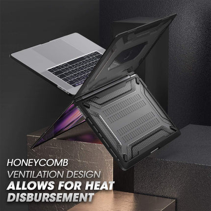 [Unicorn Beetle Series] Case Designed for Macbook Pro 16 Inch A2141 (2019 Release), Slim Rubberized TPU Bumper Cover with Touch Bar and Touch ID (Black)