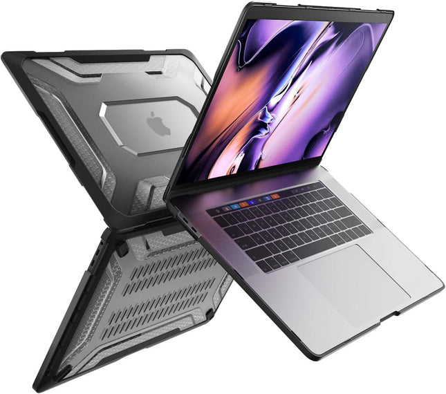 [Unicorn Beetle Series] Case Designed for Macbook Pro 16 Inch A2141 (2019 Release), Slim Rubberized TPU Bumper Cover with Touch Bar and Touch ID (Black)