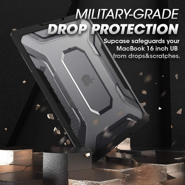 [Unicorn Beetle Series] Case Designed for Macbook Pro 16 Inch A2141 (2019 Release), Slim Rubberized TPU Bumper Cover with Touch Bar and Touch ID (Black)