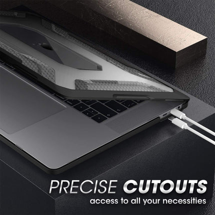 [Unicorn Beetle Series] Case Designed for Macbook Pro 16 Inch A2141 (2019 Release), Slim Rubberized TPU Bumper Cover with Touch Bar and Touch ID (Black)