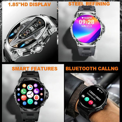Revolutionary 1.85" Ultra HD Smartwatch with GPS, Bluetooth Calls & Extensive Health Monitoring - The Ultimate Fitness Companion!